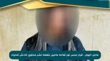 عاجل اليوم.. قرار حبس نور تفاحة عامين بتهمة نشر محتوى خادش للحياء